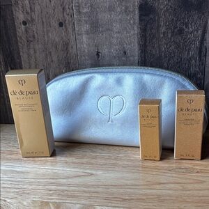 Cle de peau bag and cosmetics